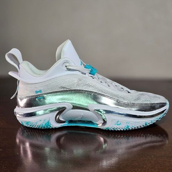 Nike Air Jordan XXXVI 36 Low PF Guo Ailun Women's 10.5 Silver Jade DM9032-130 - Picture 9 of 17